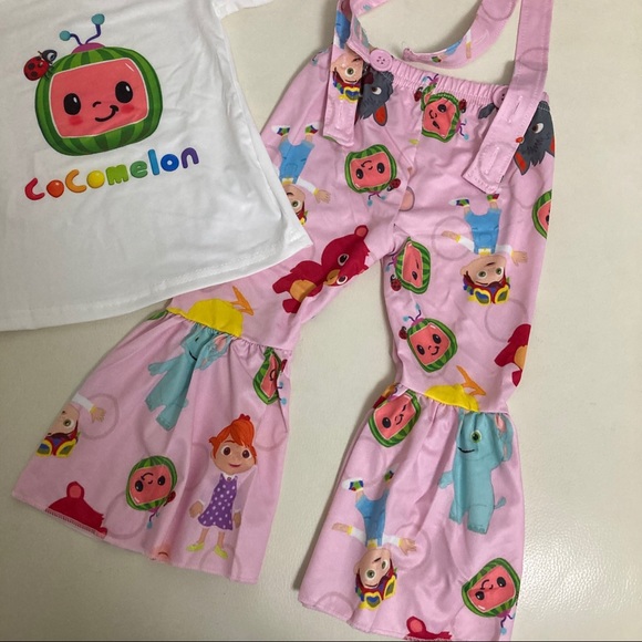 Cocomelon cute pink romper pants set - Picture 4 of 6